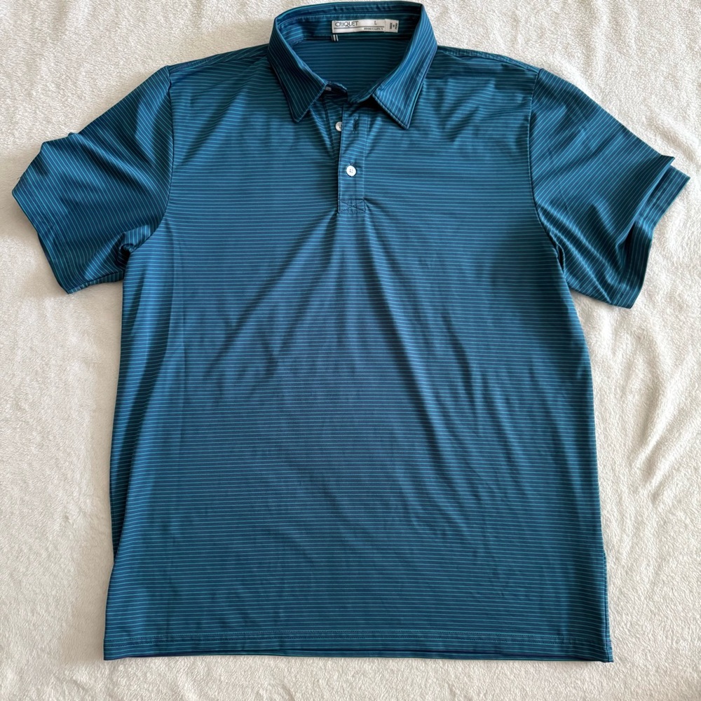 Criquet Blue Polo Shirt Classic Design Large